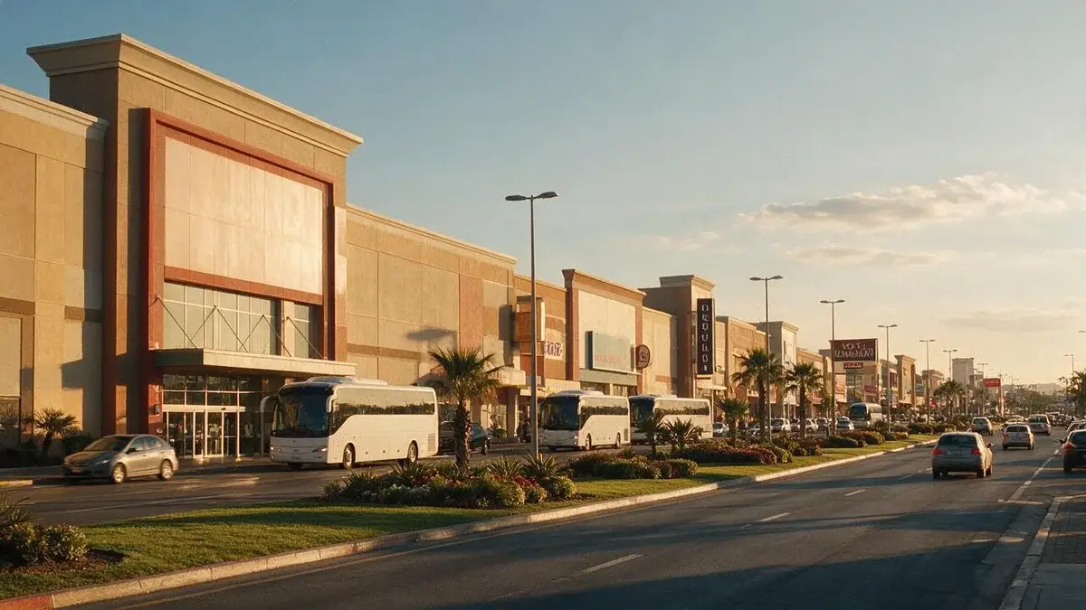 Busy retail and hospitality corridor near the interstate in Gurnee, Illinois
