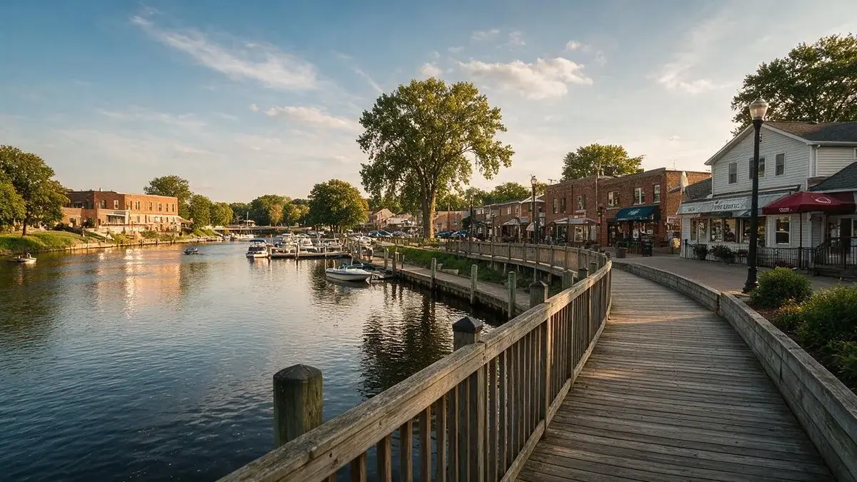 IT Support in McHenry, IL 1 Fox River riverwalk and marina in McHenry, Illinois